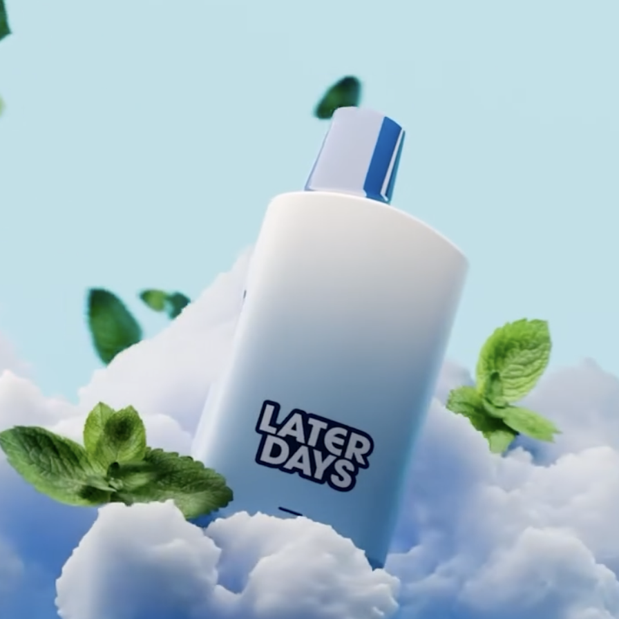 Days mint flavor vape pen standing tall among fresh mint leaves and clouds in NJ
